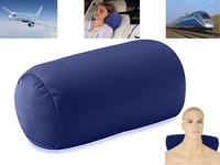 SLUMBER ROLL BEANIE PILLOW MICROBEAD TRAVEL NECK SUPPORT BACK HEAD CUSHION STRES