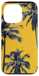 Coque pour iPhone 13 Pro Jaune Vintage Motif Palmier Tropical Paradise Decor