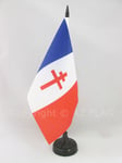 DRAPEAU DE TABLE FRANCE LIBRE 1940-1944 21x14cm - PETIT DRAPEAUX DE BUREAU FRANÇ