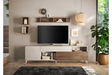 Monaco Tv-bänk 241x42 cm - Brun/Hvit TV-benk & mediabenk Hvit,Brun