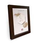aFFa frames, Hekla Cadre photo rectangulaire en MDF facile d'entretien avec façade en verre acrylique wengé A4 21 x 29,7 cm