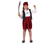 Atosa - 70103 - Costume - Déguisement De Fille Pirate Rouge Et Noir - Taille 2