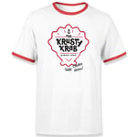 Spongebob Krusty Krab Unisex Ringer T-Shirt - White / Red - M - White