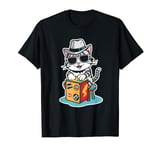 Cat Playing Cajon Instrument T-Shirt