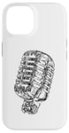 Coque pour iPhone 14 Classic Retro Vocal Microphone Vintage