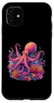 Coque pour iPhone 11 Pieuvre récif de corail sous l'eau Idée créative Inspiration