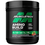 MuscleTech Aminobuild BCAA Powder, Branch Chain Amino Acid (BCAA) With Electrolyte Powder, Zero Sugar, 5g BCAA, 40 Servings, Strawberry Watermelon