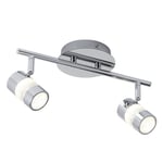 Searchlight LED-kattokohdevalo Bubbles, IP44, 2-lamppuinen