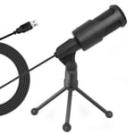 PC USB Microphone, Podcast Condenser Microphone with Foldable Tripod for9784