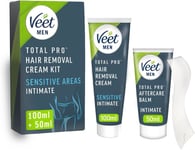 Veet Men Intimate Hair Removal Kit, with Hair Removal Cream and Aftercare Balm,