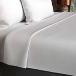 Soleil d 'Ocre 214800 Cotton Plain Flat Sheet White