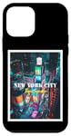 Coque pour iPhone 12 mini Cool New York City Times Square Skyline Illustration Graphic