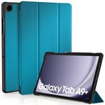 EasyAcc Étui Coque Compatible avec Samsung Galaxy Tab A9+/ A9 Plus 11 Pouces 2023, Protection Ultra Fin en Cuir PU avec Fonction Réveil/Sommeil Automatique pour SM-X210/X215/X216/X218 - Paon Bleu