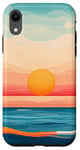 Coque pour iPhone XR Coque de téléphone au motif de coucher de soleil côtier