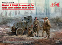 Kokoonpantava malli ICM 35670 Model T RNAS Armoured Car with WWI British Tank Crew 1/35