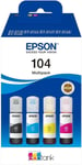 GENUINE EPSON 104 CMYK ink bottles set ECOTANK 2710 2711 2712 2715 2720 4700