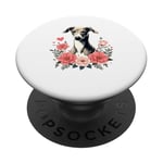 Roses Flowers Italian Greyhound Italian Sighthound Iggy PopSockets PopGrip Adhésif