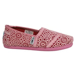 Toms Childrens Unisex Classic Pink Kids Espadrilles Textile - Size UK 13 Kids