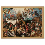 Artery8 Pieter Bruegel The Elder The Fall Of The Rebel Angels Painting Artwork Framed Wall Art Print A4