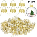 50ST Christmas Ball Kepsar Julgransdekorationer GULD 50ST gold 50PCS-50PCS