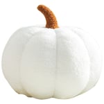 Halloween pumpa kudddekor, pumpa plysch kudde fleece fyllda pumpor dekoration white 13.7*11.8in