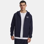 Veste coupe-vent Under Armour Rival Woven pour homme Midnight Bleu Marine / Midnight Bleu Marine / Blanc XL