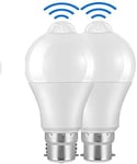 LED Smart Motion Light Bulbs - B22 PIR Light Sensor Bulb 12W Cool White 6000K A