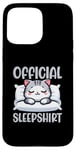 Coque pour iPhone 15 Pro Max Chemise de nuit officielle American Shorthair Funny Cat Lover