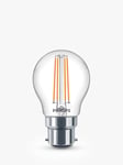 Philips 4.3W B22 BC LED Non-Dimmable Classic Bulb, Clear