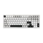 EPOMAKER x Aula F99 Clavier Mécanique sans Fil, Gasket Clavier Personnalisé avec échange à Chaud, Rembourrage, Bluetooth, 8000 mAh, NKRO, RVB, pour Jeux/Win/Mac (F99 Grey, Nimbus V3 Switch)