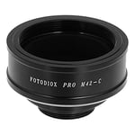 Fotodiox Pro Lens Mount Adapter, for M42 Screw Mount (42mm x1 Thread) lens to C-mount Movie Cameras and CCTV Cameras