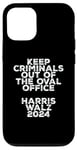 Coque pour iPhone 15 Keep Criminals Out of the Oval Office 2024 Anti Trump Design