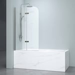 EMKE Nano Paroi de douche pliante 100 x 140 cm avec revêtement facile à nettoyer