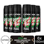 Lynx Body Spray Africa 48-H High Definition Fragrance Deo For Men, 6x150ml