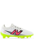 New Balance Junior Furon V7+ Dispatch Firm Ground Football Boots -white, White, Size 4