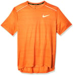 Nike M NK Dry Miler Top SS T-Shirt Homme Alpha Orange/HTR/(Reflective Silv) FR: M (Taille Fabricant: M)