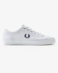 Fred Perry Baseline Mens Leather Trainers - White - Size UK 8