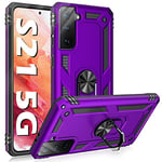 Case for Samsung Galaxy S21 5G Case Rugged Military Grade Heavy Duty Armor Shockproof Anti-Drop Galaxy S21 Phone Case Holder Kickstand Shell for Samsung Galaxy S21 5G 6.2 2021 Basic Cases (Purple)