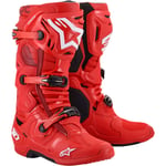 Crosstövlar alpinestars - Tech 10 röd 48 läder