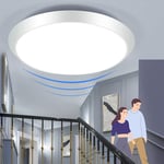 Plafonnier led avec Détecteur de Mouvement Lampe de Plafond - 15W 4000K Chambre Lumiere Blanc Neutre déco Étanche IP44 Ø30CM moderne intérieur Rond