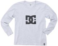 DC Shoes Star - T-Shirt Manches Longues - Uni - Coton - Garçon - Gris (Heather Grey) - S