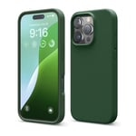 elago Compatible with iPhone 16 Pro Case, Premium Liquid Silicone Case, Full Body Protective Cover, Shockproof, Slim Phone Case, Anti-Scratch Soft Microfiber Lining, 6.3 inch (Alpine Green)