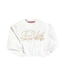 Tommy Hilfiger Girls Girl's New York Script Sweatshirt in White Cotton - Size 4Y