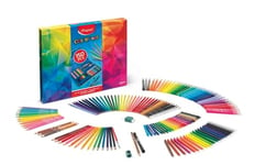 MAPED - Kit de Coloriage 150pcs Color'Peps - Coffret de coloriage complet - Crayons de couleur + Feutres + Crayons Aqua + Craies Wax + Crayons Infinity - Boîte cadeau de 150 pcs