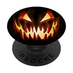 Halloween Mr. Smiles Scary Jack-o'-lantern PopSockets PopGrip Adhésif