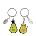 GRUSS & CO 71072 Porte-clés pour couple Motif avocat | Coffret cadeau avec 2 pendentifs figuratifs sur carte cadeau | Cadeau de mariage pour couple, pour deux | 71072, multicolore, Länge 8,3 cm