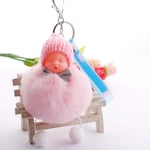 Ifingerring Femme Porte-clés, Poupée Laser Cuir Cordon Porte-Clés Rose Femme Sac Ornements Dormir Bébé Porte-Clés Pendentif, Accessoire De Mode Couple Ami Amoureux Fille Festival Fête Cadeau