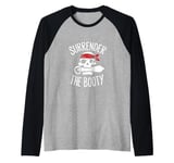 Surrender The Booty Pirate Skeleton Joke Festival Men Women Raglan Baseball Tee