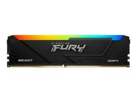 Kingston Fury Beast Rgb - Ddr4 - Sats - 32 Gb: 2 X 16 Gb - Dimm 288-Pin - 2666 Mhz / Pc4-21328 - Cl16 - 1.2 V - Ej Buffrad - Icke Ecc - Svart