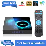 Boitier iptv Android 10 TV BOX Double Wifi BT 5.0, 4G+32G H616 6K Support Netflix Google Store，2.4/5G Dual WiFi